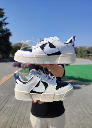 Женские кроссовки nike sb dunk low disrupt black cream