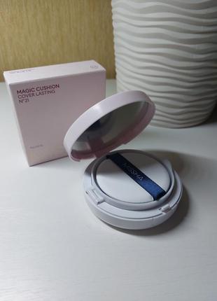 Кушон тональний ідеальне покриття missha magic cushion cover lasting spf502 фото