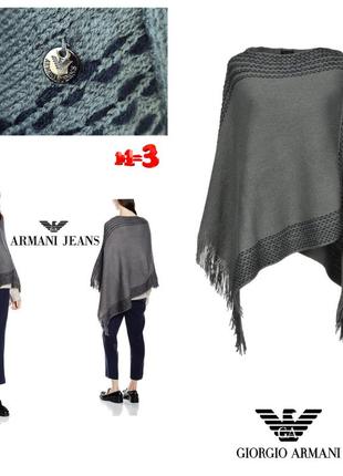 ♥️1+1=3♥️ armani jeans женское асимметричное пончо1 фото