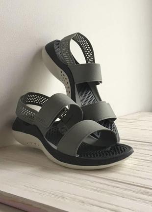 Сандалии крокс босоножки crocs literide 360 ​​sandal серые