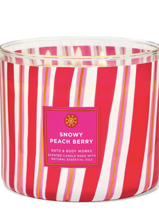 Свеча на 3 фитиля bath and body works snowy peach berry