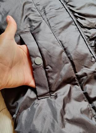 Zara пальто тепле коричневе дуте на кнопках5 фото