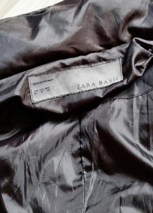 Zara пальто тепле коричневе дуте на кнопках10 фото