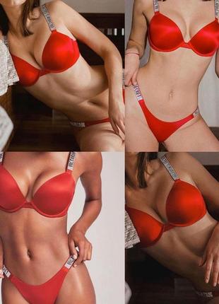 Комплект "victoria secret" со стразами7 фото