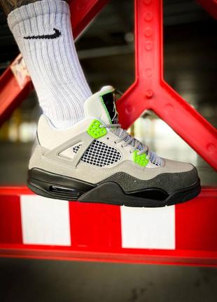 Кроссовки nike air jordan 4 retro se 95 "neon"3 фото