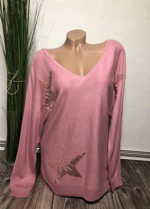 Романтичний рожевий свитер кофта реглан світшот бренд next1 фото