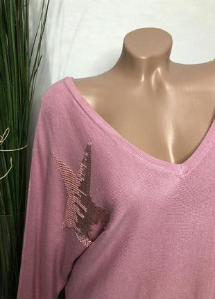 Романтичний рожевий свитер кофта реглан світшот бренд next4 фото