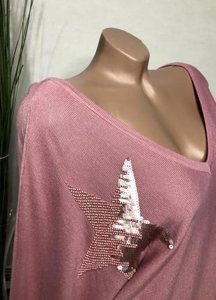 Романтичний рожевий свитер кофта реглан світшот бренд next2 фото