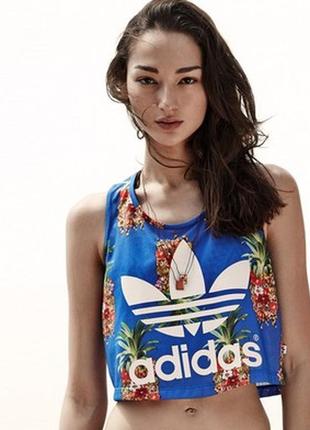 Adidas originals frutaflor спорт кроп топ майка /7638/3 фото