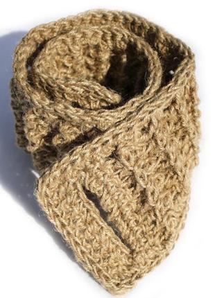 Мочалка 70х9 для спины натуральная из джута с рельефными полосами