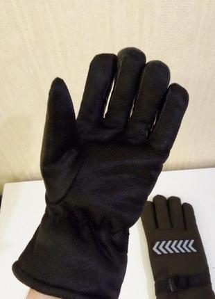Рукавиці перчатки утеплені зі світловідрадним значком.7 фото