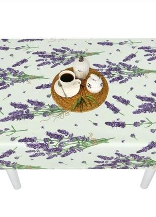 Скатерть тефлоновая водоотталкивающая хлопковая лаванда