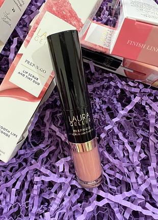Розкішний дует для ідеальних губ від laura geller prep-n-go lip scrub and tint duo. скраб + нюдовий тинт