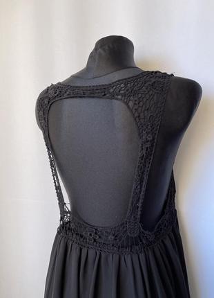 Коротка сукня грайлива з відкритою спиною чорна пляжна liquorish asos напівпрозора9 фото