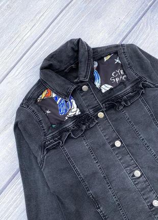 Джинсовая куртка с рисунком, джинсовая куртка микки маус3 фото