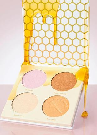 Палетка хайлайтеров beauty bakerie milk & honey highlighter palette 4 x 5 гр