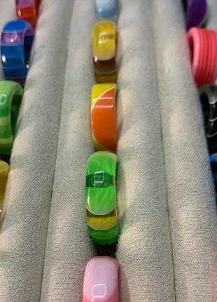 🔗набор колец из эпоксидной смолы трендовое кольцо массивное кольцо4 фото