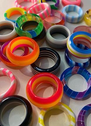 🔗набор колец из эпоксидной смолы трендовое кольцо массивное кольцо5 фото
