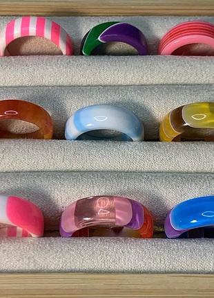 🔗набор колец из эпоксидной смолы трендовое кольцо массивное кольцо6 фото