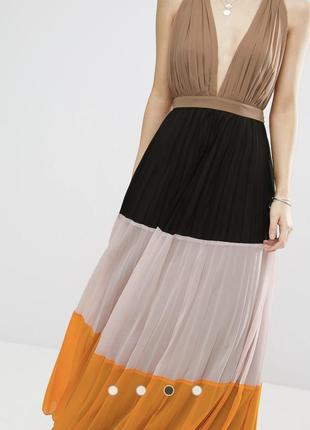 Стильна сукня плісе у форматі color block4 фото
