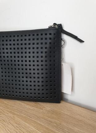 Стильная минималистичная кожаная сумка c&amp;a клатч косметичка без цепочки4 фото