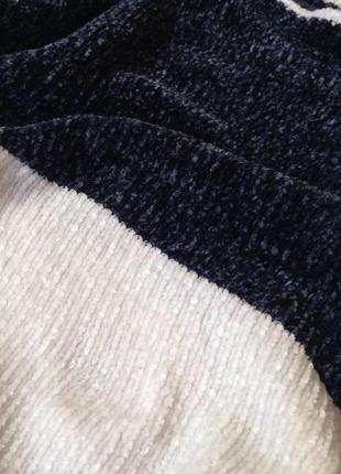 Велюровый, плюшевый, мягкий двухцветный свитер george4 фото