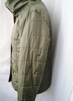Куртка демисезон хаки высокий воротник зеленая only5 фото