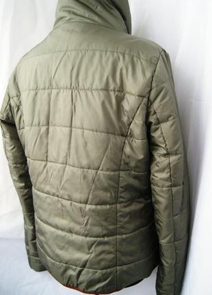 Куртка демисезон хаки высокий воротник зеленая only2 фото