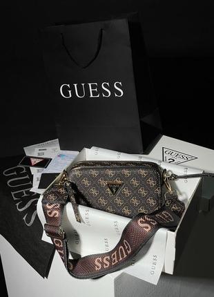 Сумка в стиле 👜 guess zippy snapshot brown