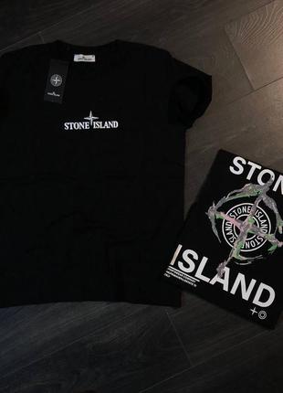 Стон айленд футболка / stone island чорні футболки