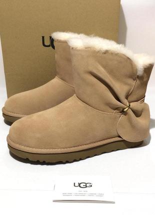 Ботинки зимние ugg classic mini twist ary 1099912 leather оригинал2 фото