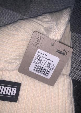 Зимняя шапка puma classic cuff ribbed beanie новая оригинал из сша8 фото