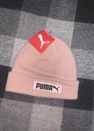 Розовая зимняя шапка puma classics cuff beanie новая оригинал из сша6 фото