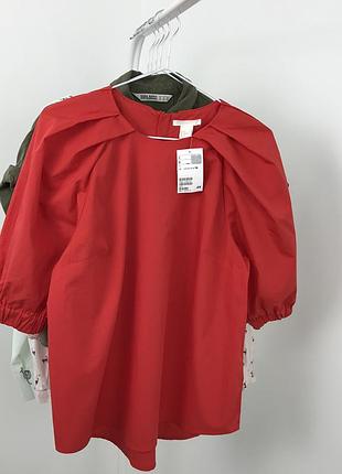 Новая красная блуза h&m