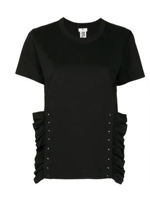 Топ comme des garçons noir kei ninomiya  ruffle detail t-shirt