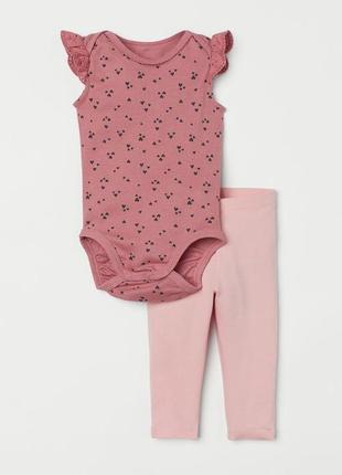Набор бодиков и лосины hm 1,5-3 года