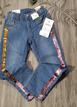 Коттоновые джинсы на 5-6 лет (116)