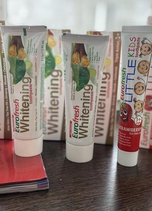 Зубна паста eurofresh whitening toothpaste, 112g, farmasi5 фото