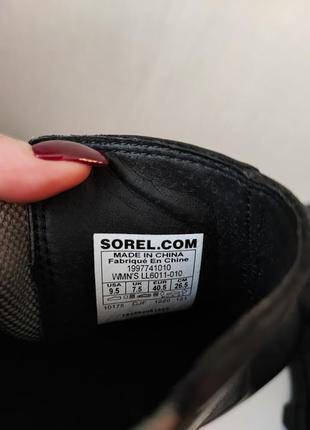 Sorel/демисезонные ботиночки/кожа/черные/новые/40-40.5 размер.7 фото