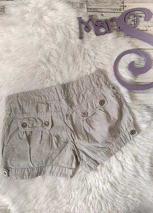 Женские шорты o&s хлопковые бежевые короткие размер 40 xxs3 фото