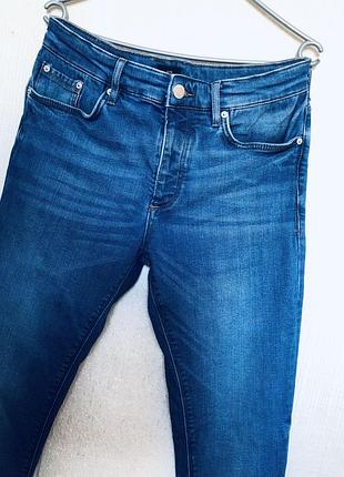 Джинси river island скінні стретч сині чоловічі