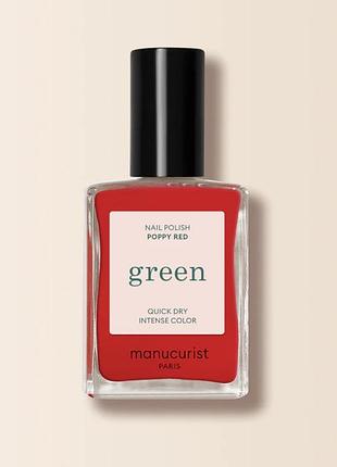 Красный лак для ногтей manucurist nail polish - poppy red