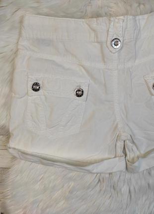 Женские шорты o&s хлопковые белые короткие размер 40 xxs4 фото