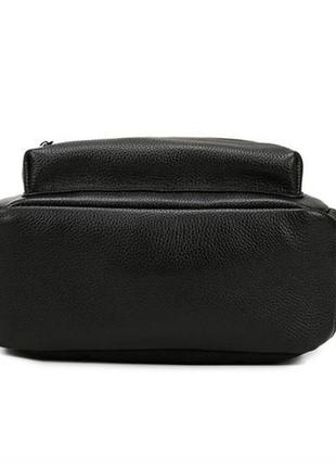 Кожаный мужской рюкзак классический черный из натуральной кожи7 фото