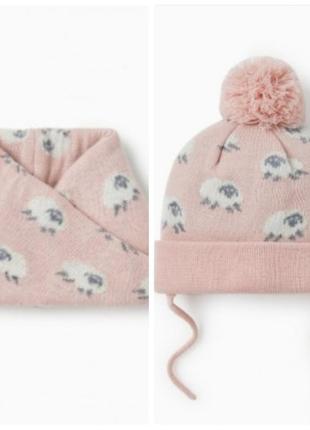 Набор,шапка хомут zara baby 2-4