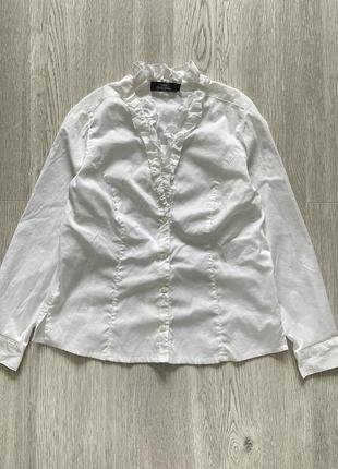 Крутая рубашка с рюшами cher nika размер м-l