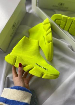 Кросівки у стилі balenciaga speed trainer 2.0 in yellow