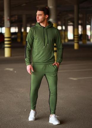 Акционное предложение крутой мужской костюм комплект зеленый1 фото