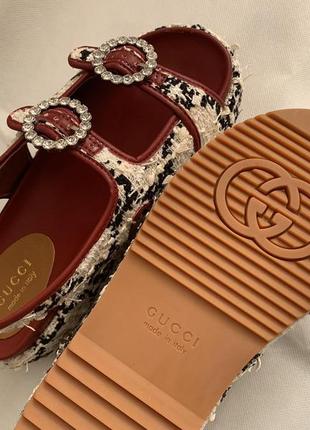 Босоножки gucci на танкетке новые в наличии р.36