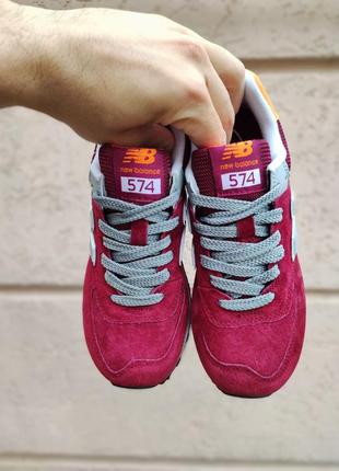 New balance 574 wine& orange